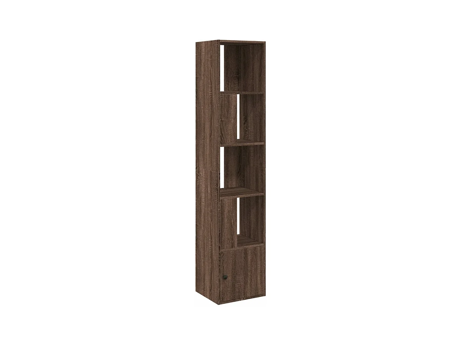 Boekenkast 40x36x189 cm bewerkt hout bruin eikenkleurig