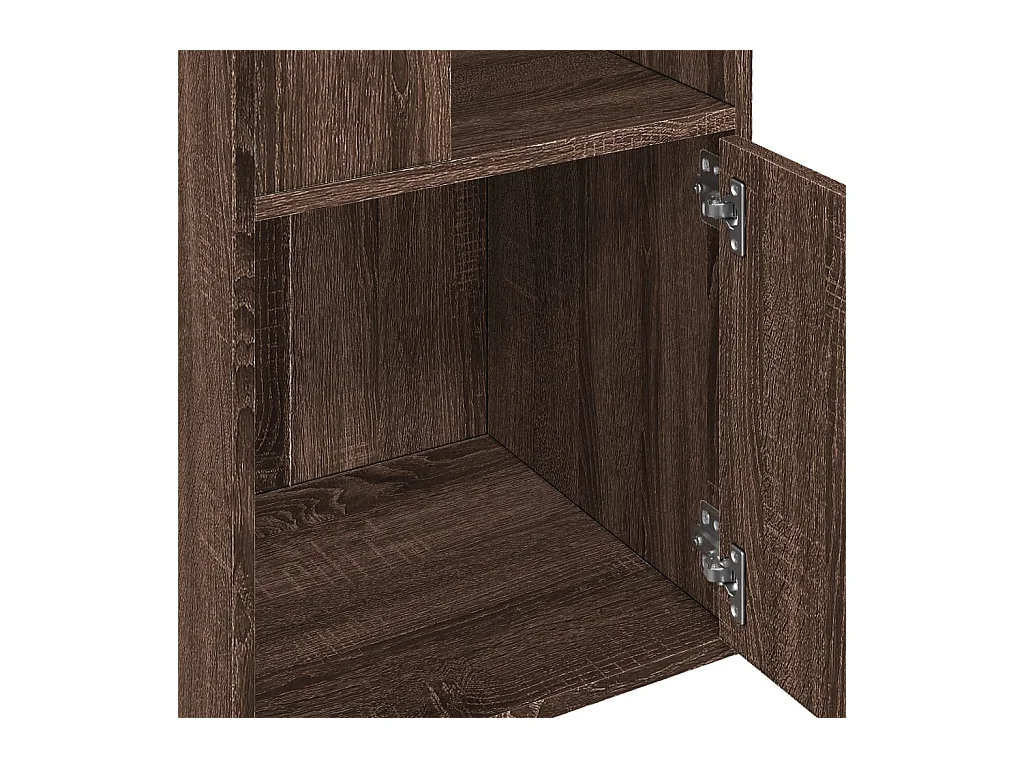 Boekenkast 40x36x189 cm bewerkt hout bruin eikenkleurig
