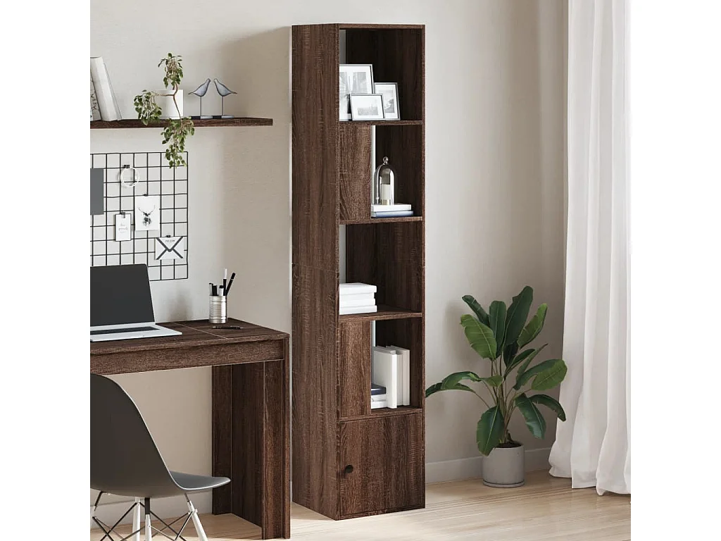 Bücherregal Braun Eichen-Optik 40x36x189 cm Holzwerkstoff