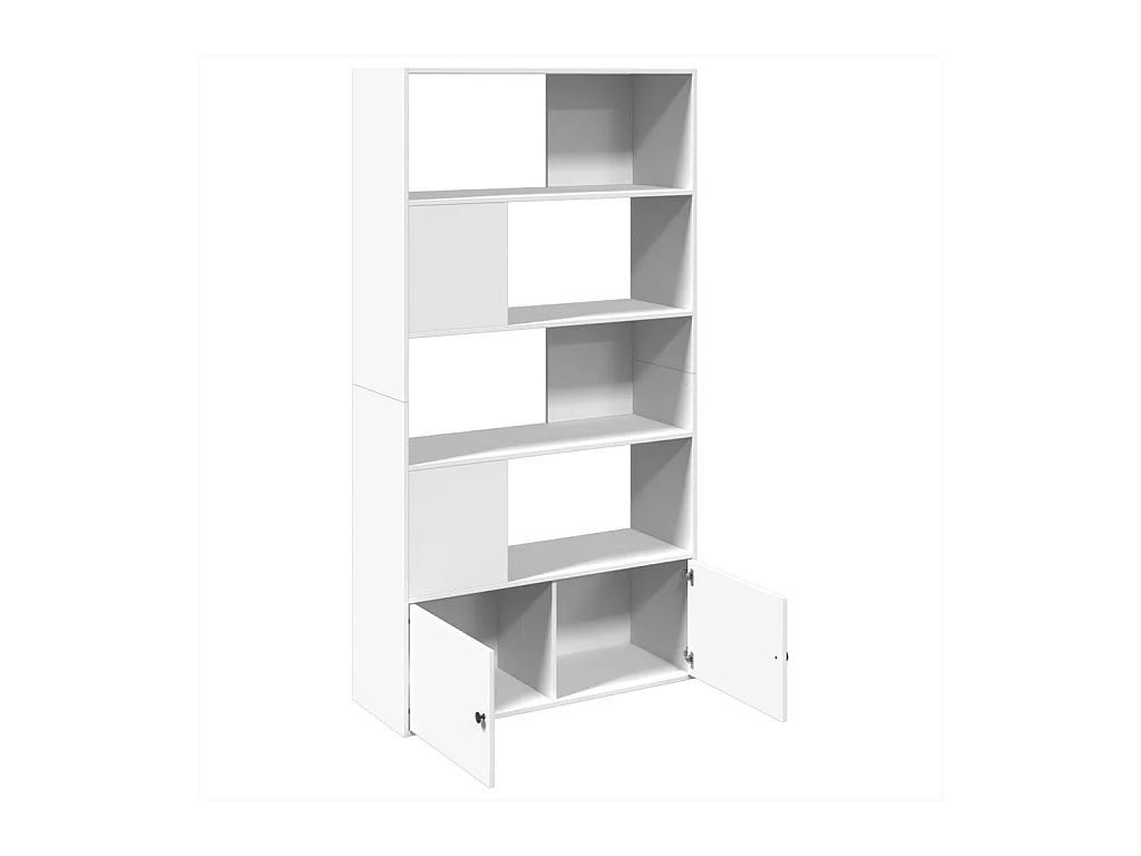 Libreria Bianca 100x36x189 cm in Legno Multistrato