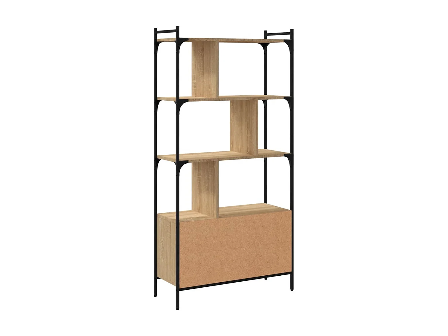 Bibliothèque avec portes Chêne Sonoma 76,5x30x154,5 cm Bois d'ingénierie