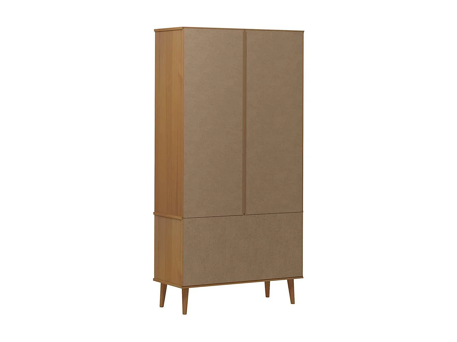 Armoire à vitrine MOLDE Marron 90x35x175 cm Bois de pin massif