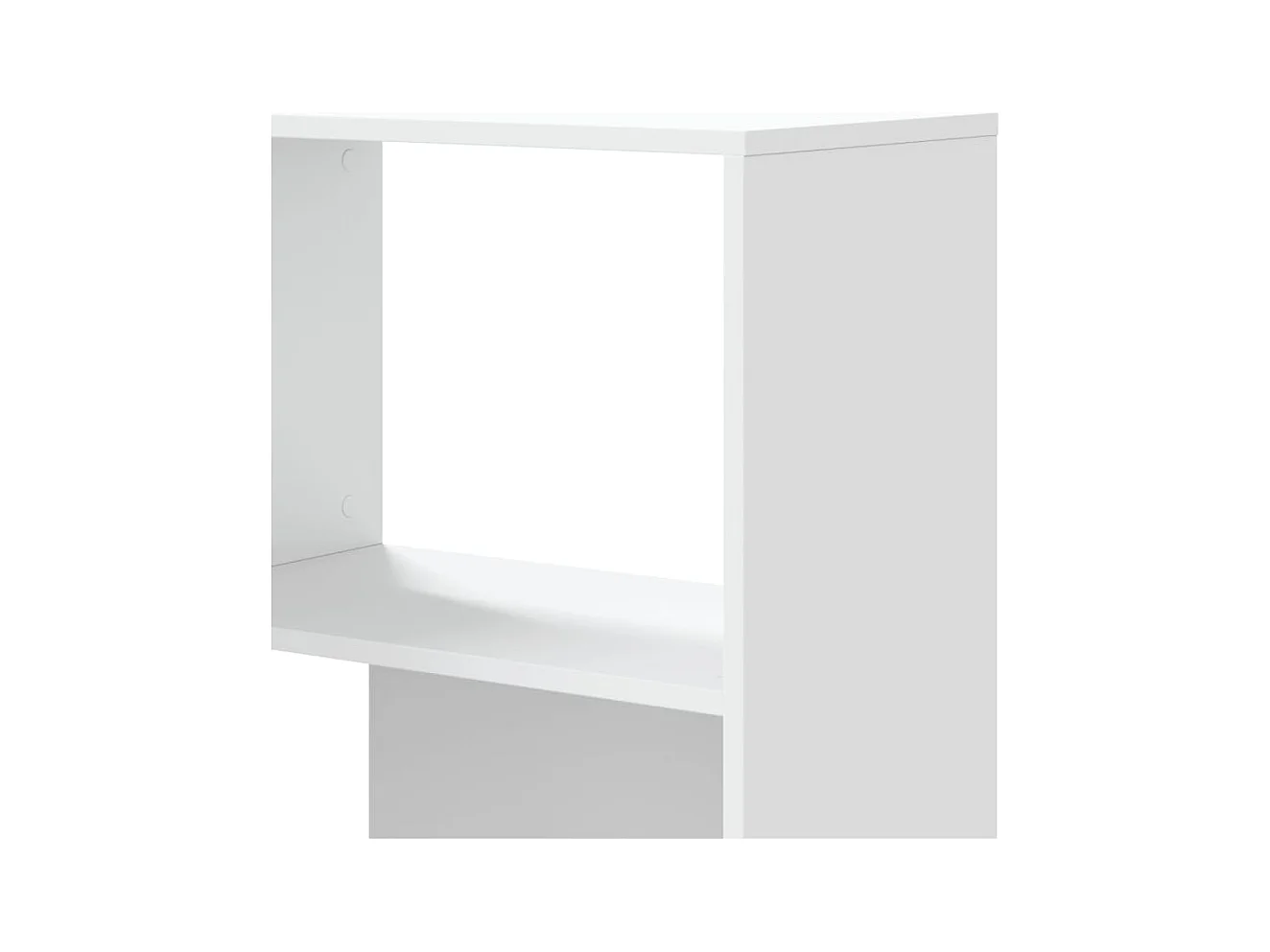 Libreria Angolare 4Ripiani Bianca 85x85x140cm Legno Multistrato