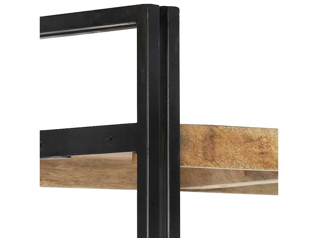 Estantería de 5 niveles madera maciza de mango 60x30x180 cm