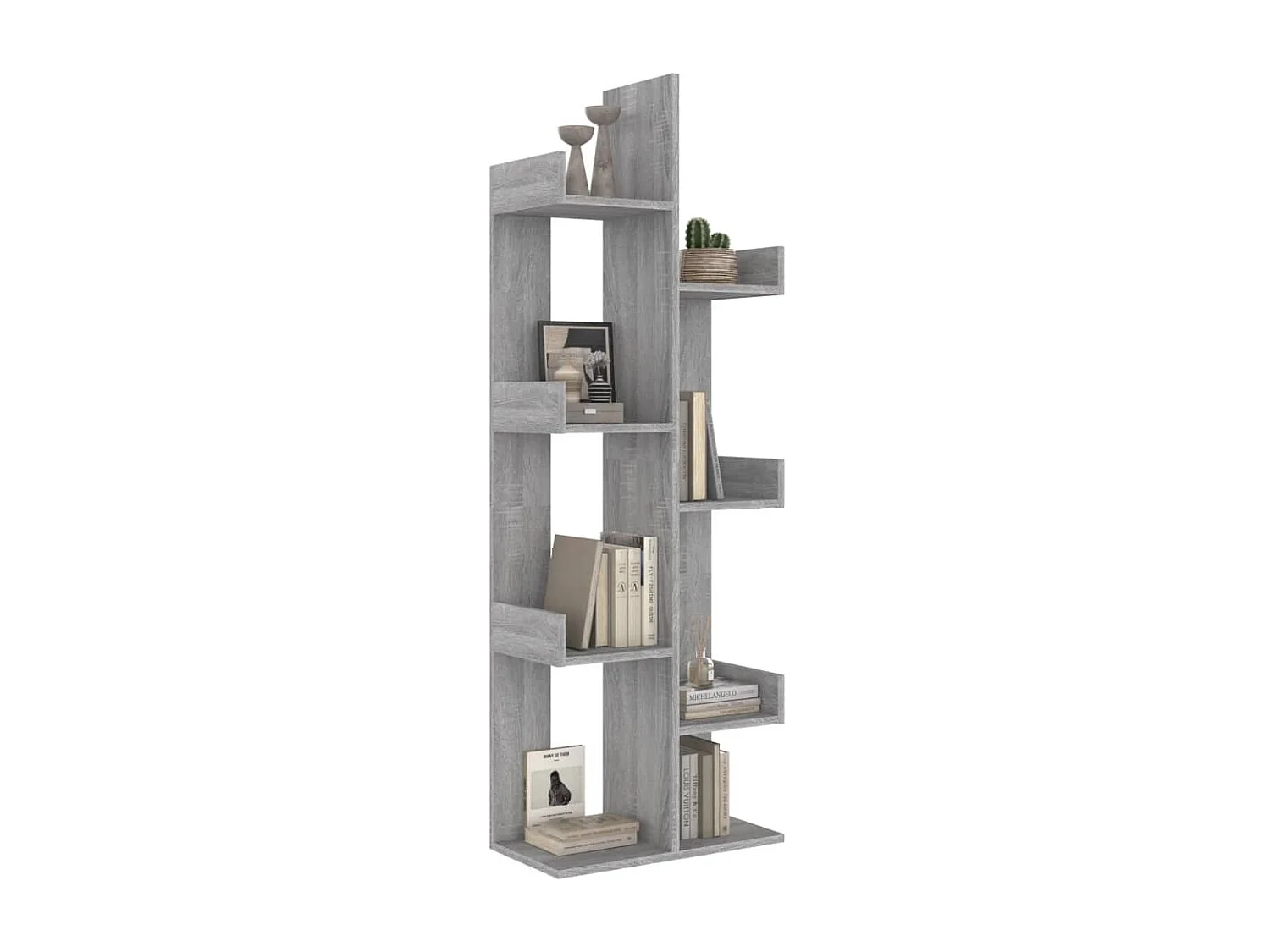 Bibliothèque 48x25,5x140 cm Sonoma gris Bois d'ingénierie