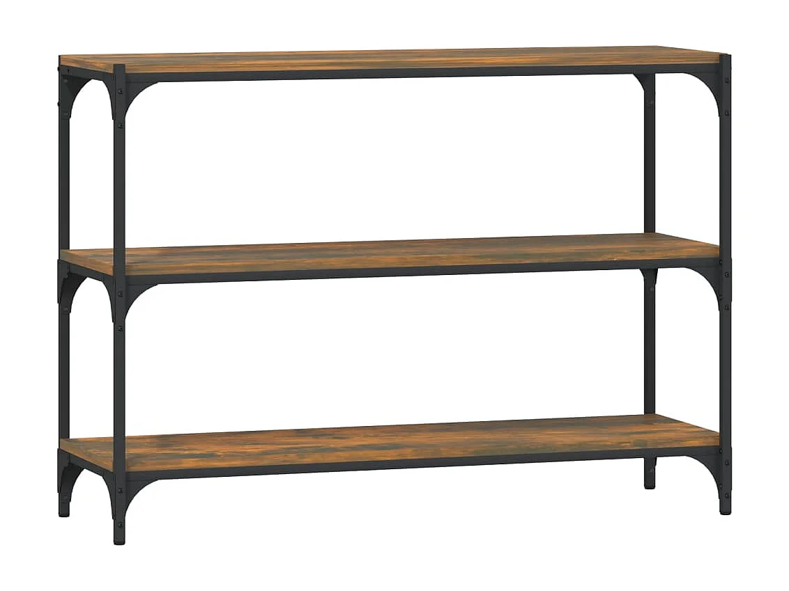 Bibliothèque Chêne fumé 100x33x70,5 cm Bois d'ingénierie acier