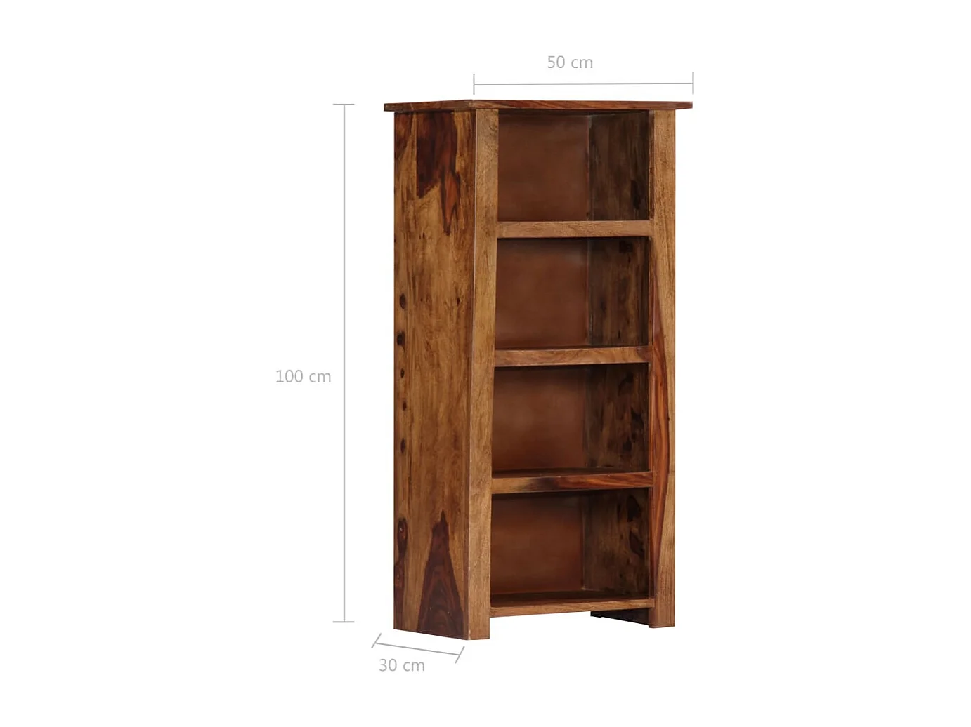 Boekenkast 50x30x100 cm massief hout