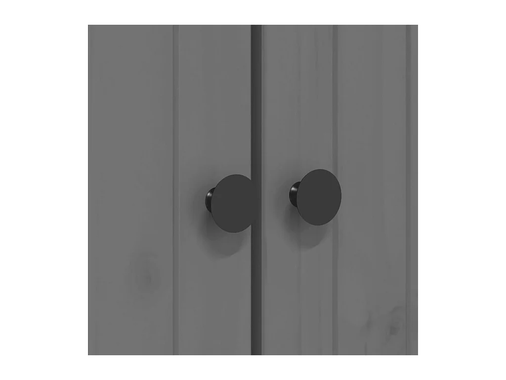 Bibliothèque BODO gris 82x40x173 cm bois de pin massif