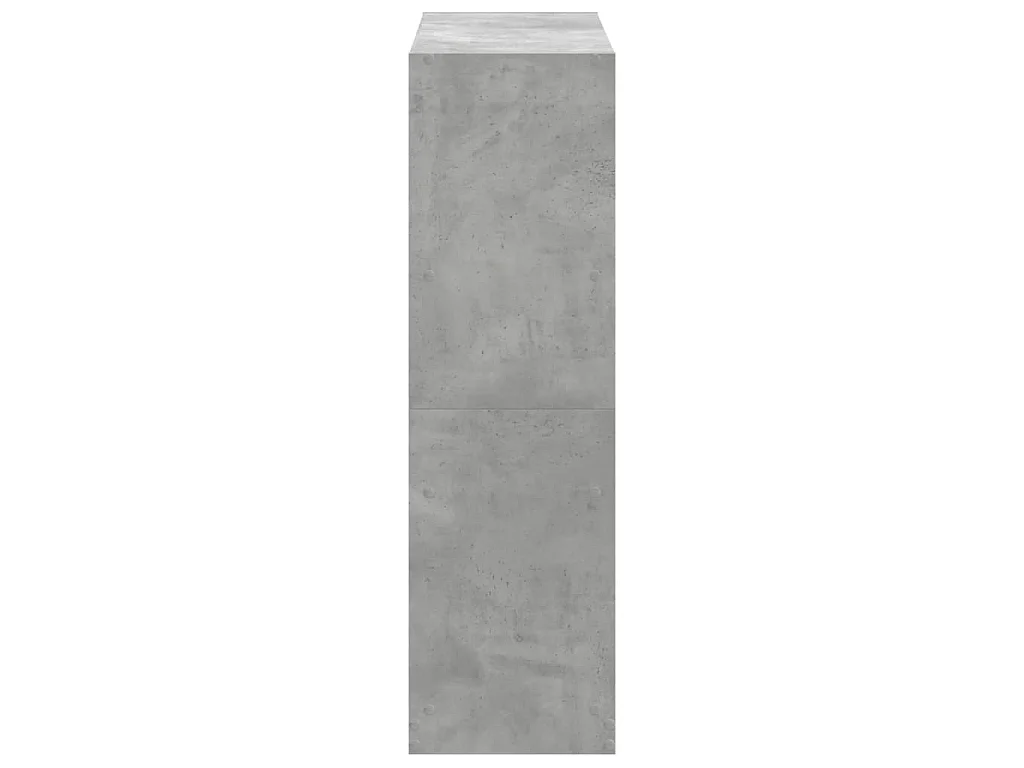 Boekenkast 102x32x108 cm bewerkt hout betongrijs