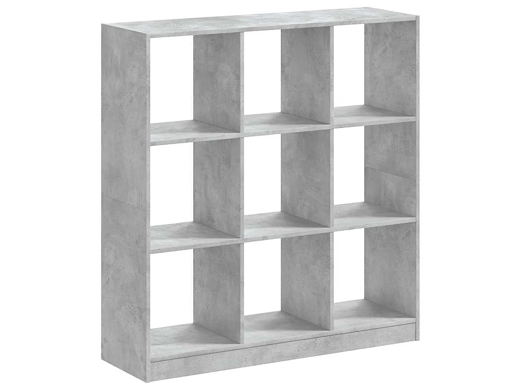 Bibliothèque gris béton 102x32x108 cm bois d'ingénierie