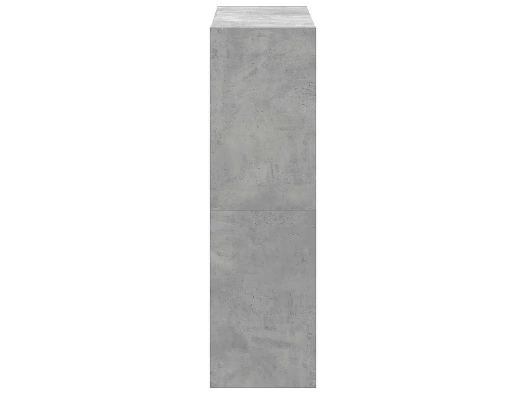 Bibliothèque gris béton 102x32x108 cm bois d'ingénierie