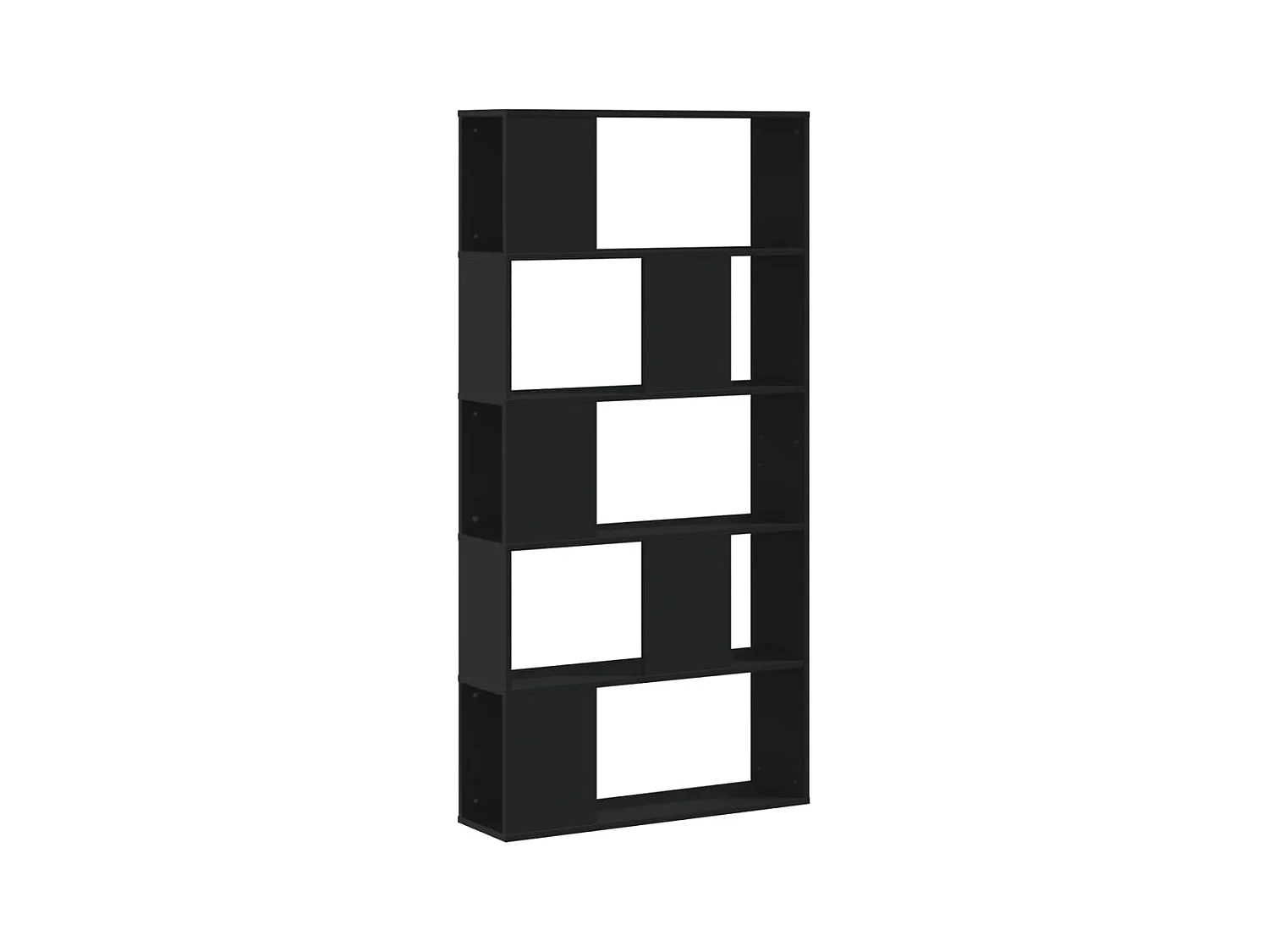 Estante com 5 prateleiras derivados de madeira preto