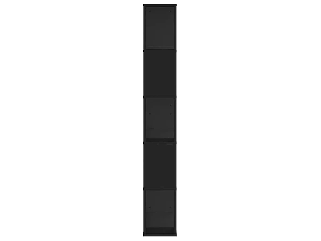 Boekenkast 5-laags 80,5x23,5x162,5 cm bewerkt hout zwart