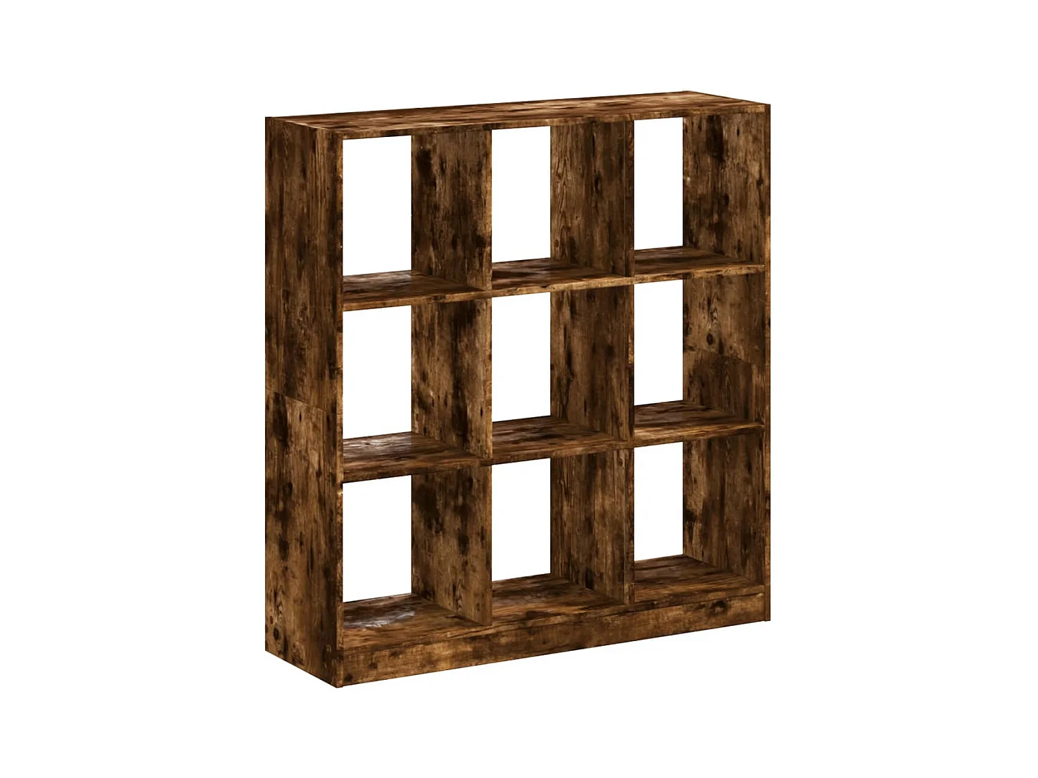 Bibliothèque chêne fumé 102x32x108 cm bois d'ingénierie