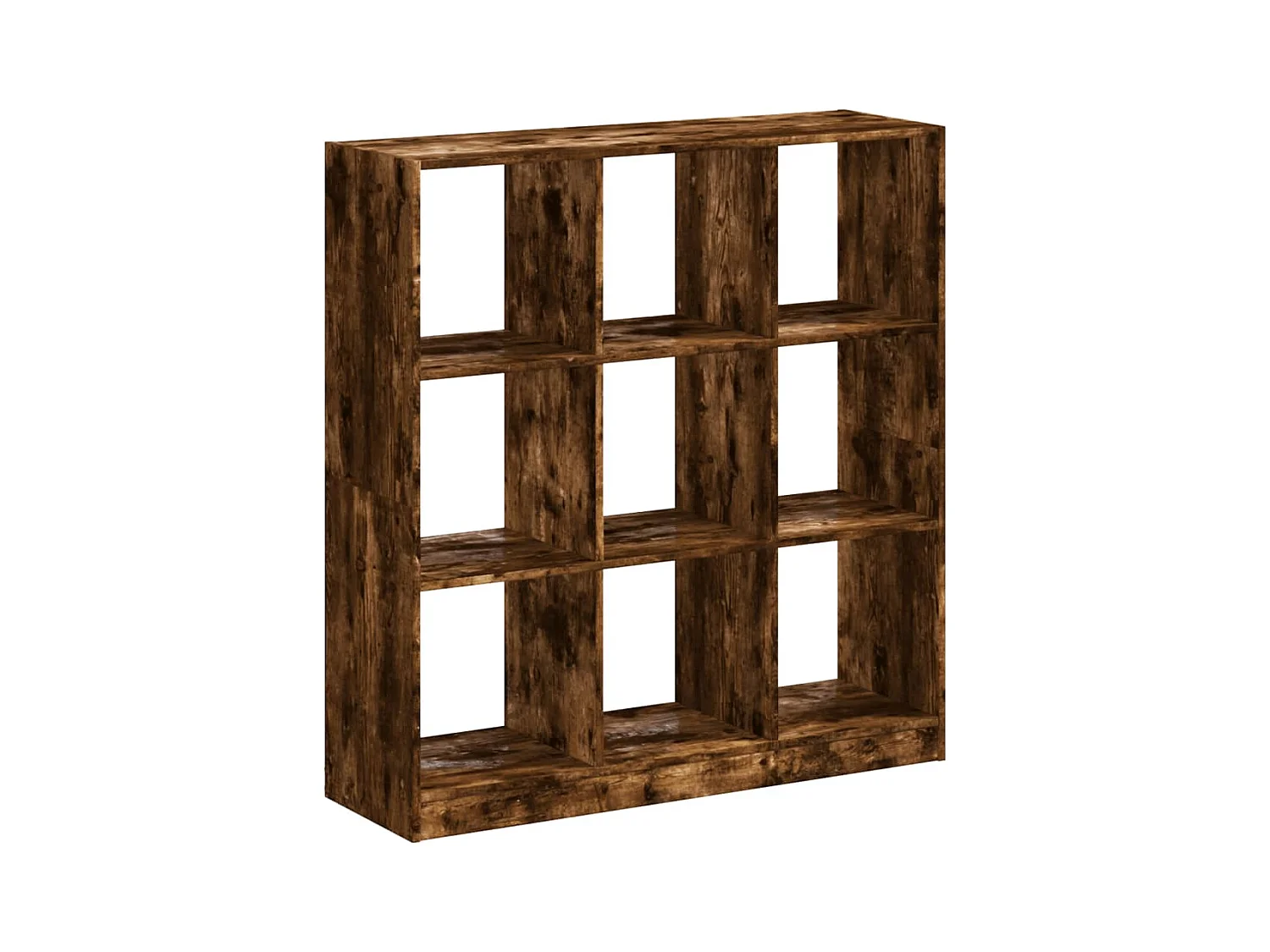 Bibliothèque chêne fumé 102x32x108 cm bois d'ingénierie