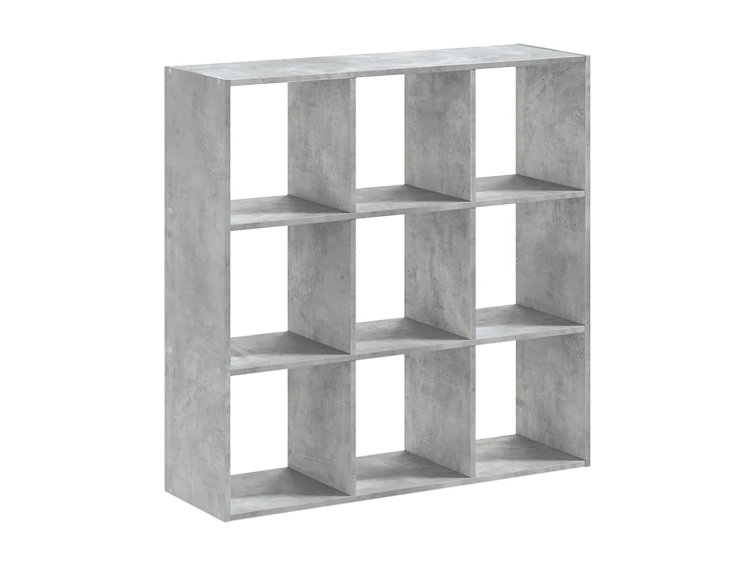 Estantería de madera de ingeniería gris hormigón 102x32x102 cm