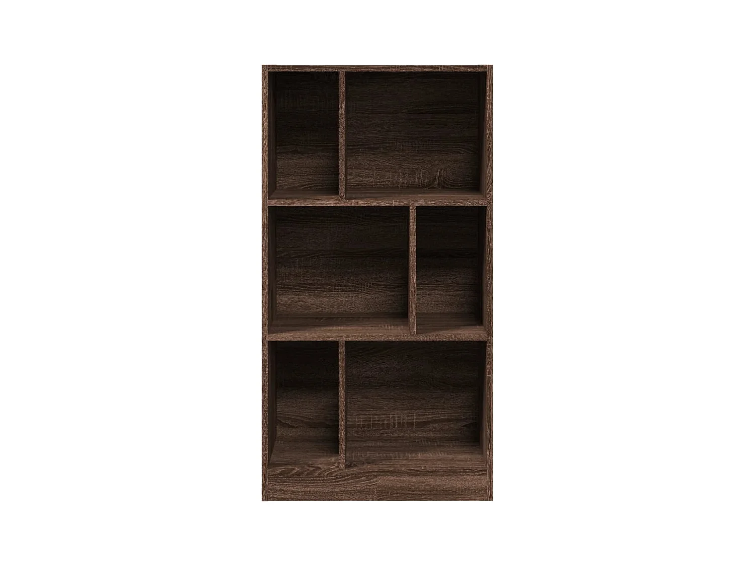 Bibliothèque chêne marron 57x28,5x107,5 cm bois d'ingénierie