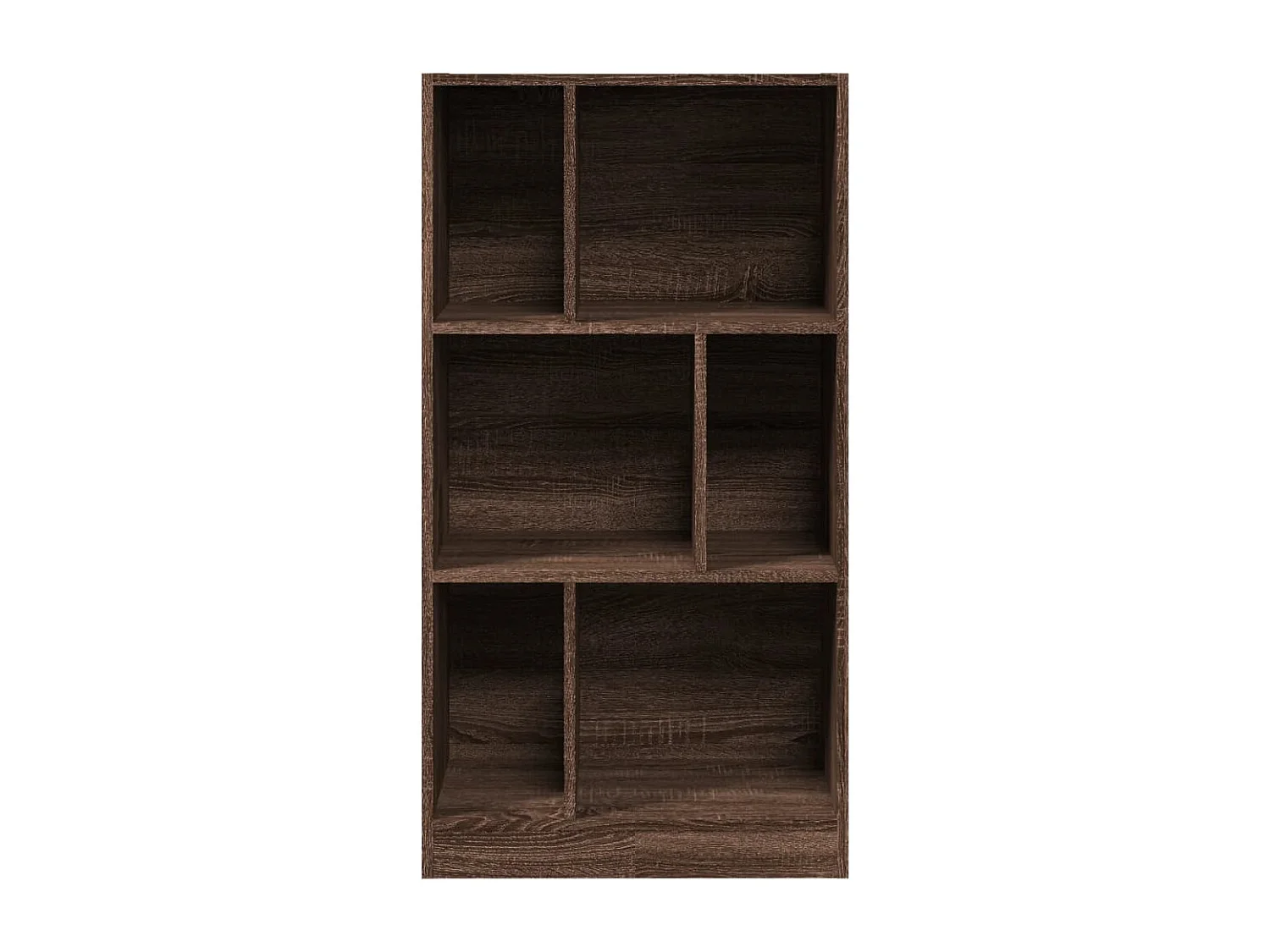 Bibliothèque chêne marron 57x28,5x107,5 cm bois d'ingénierie