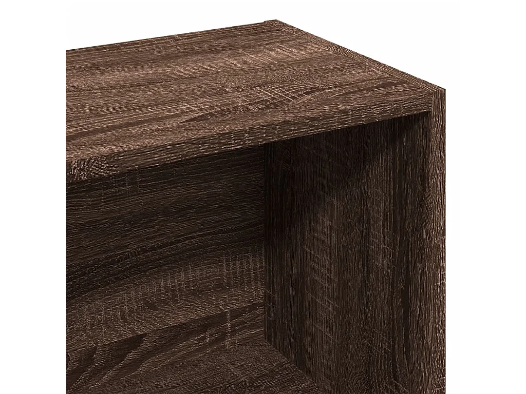 Bibliothèque chêne marron 57x28,5x107,5 cm bois d'ingénierie