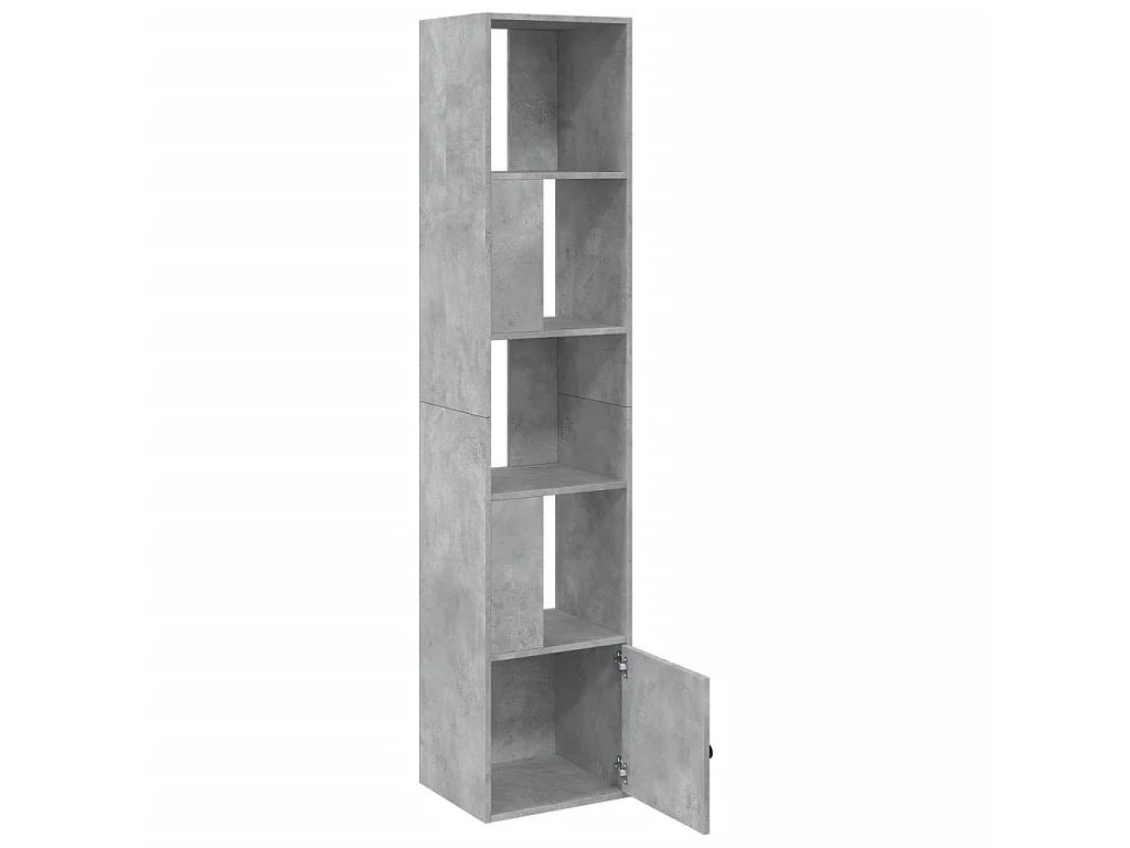 Bücherregal Betongrau 40x36x189 cm Holzwerkstoff