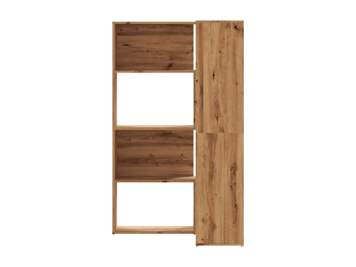 Eck-Bücherregal 4 Etagen Artisan-Eiche 85x85x140 Holzwerkstoff