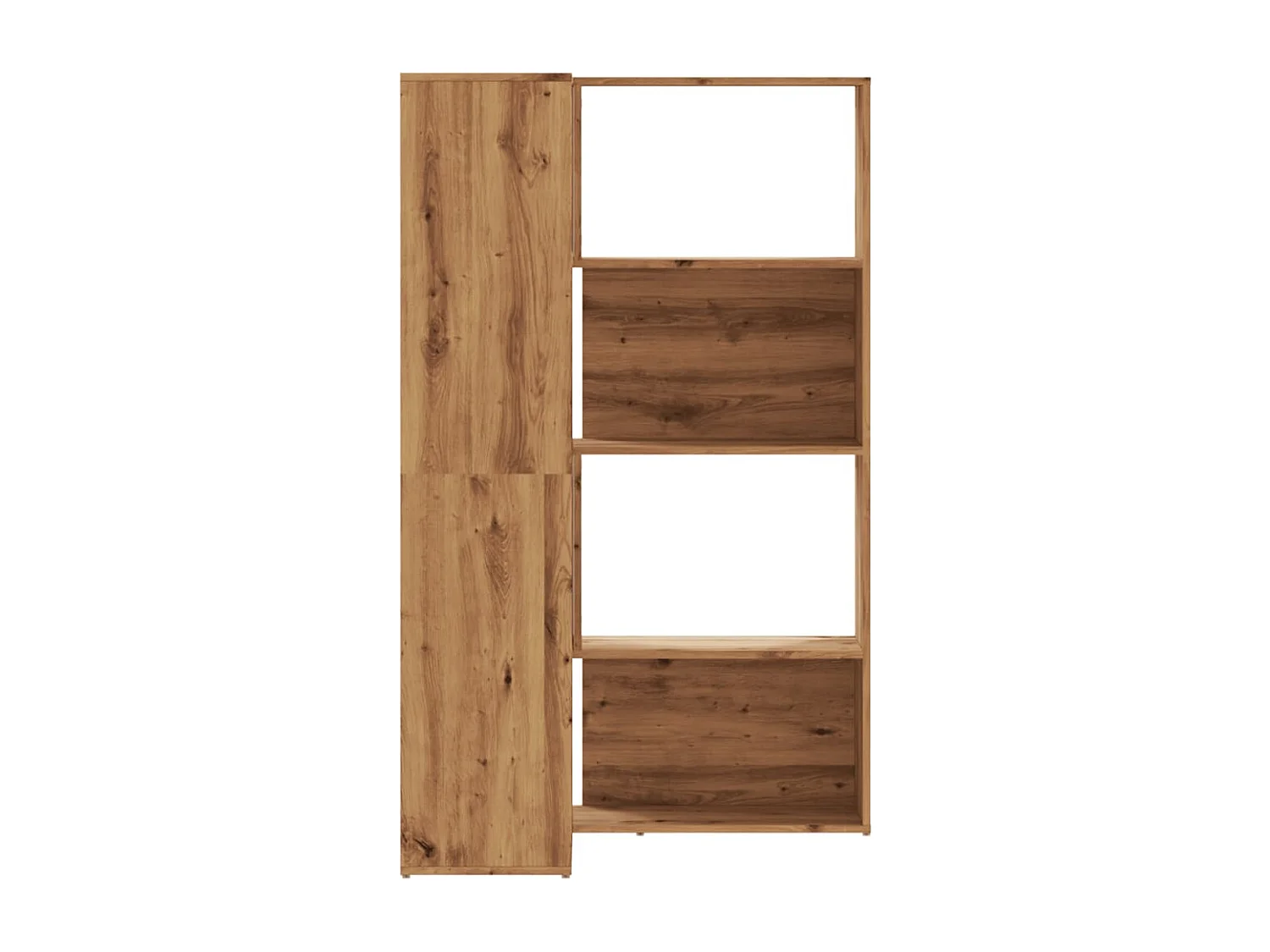 Eck-Bücherregal 4 Etagen Artisan-Eiche 85x85x140 Holzwerkstoff