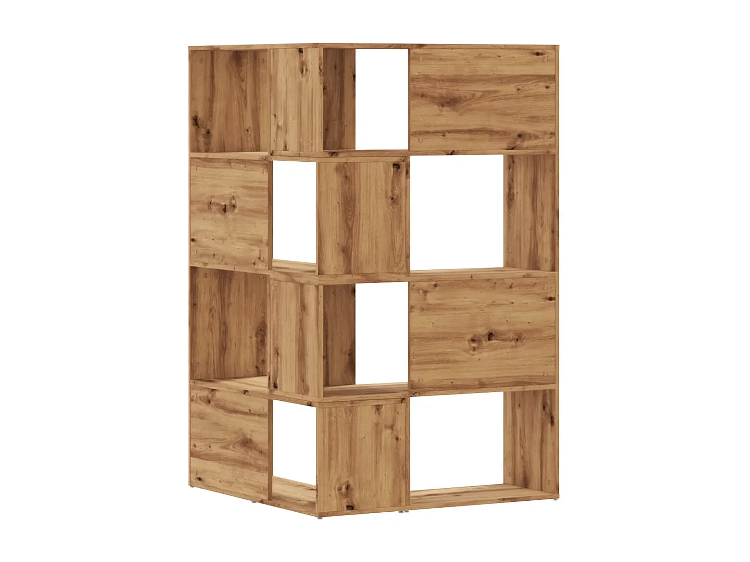 Eck-Bücherregal 4 Etagen Artisan-Eiche 85x85x140 Holzwerkstoff