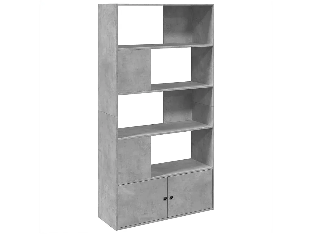 Bibliothèque gris béton 100x36x189 cm bois d'ingénierie