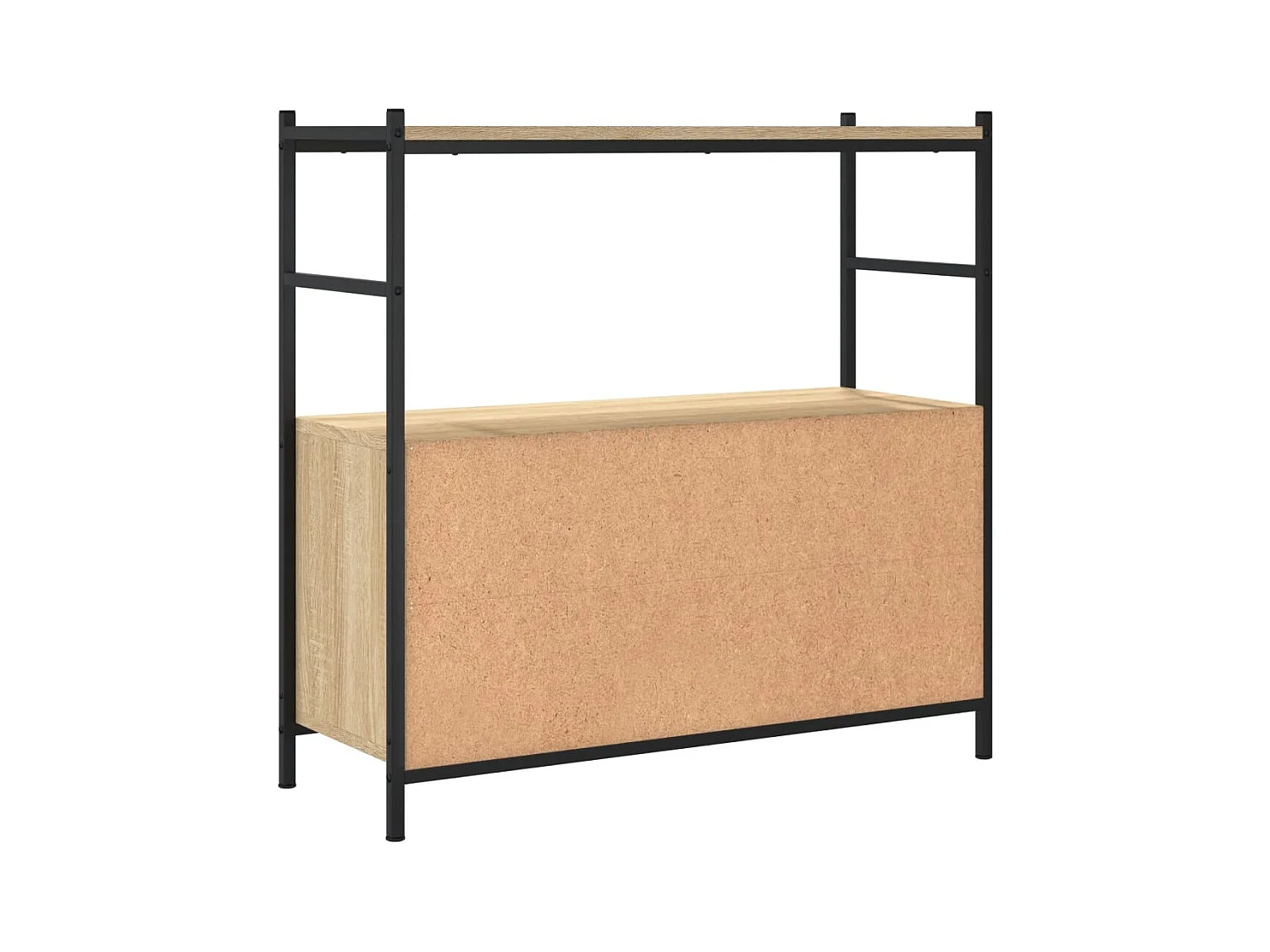 Bücherregal Sonoma-Eiche 80x30x78,5 cm Holzwerkstoff und Eisen
