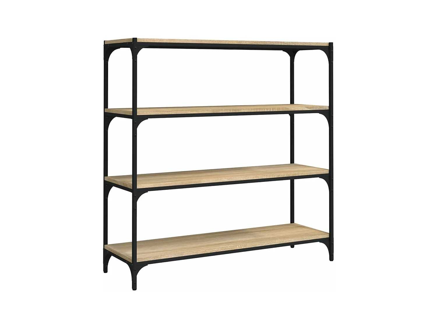 Meuble TV Chêne sonoma 100x33x100 cm Bois d'ingénierie et acier