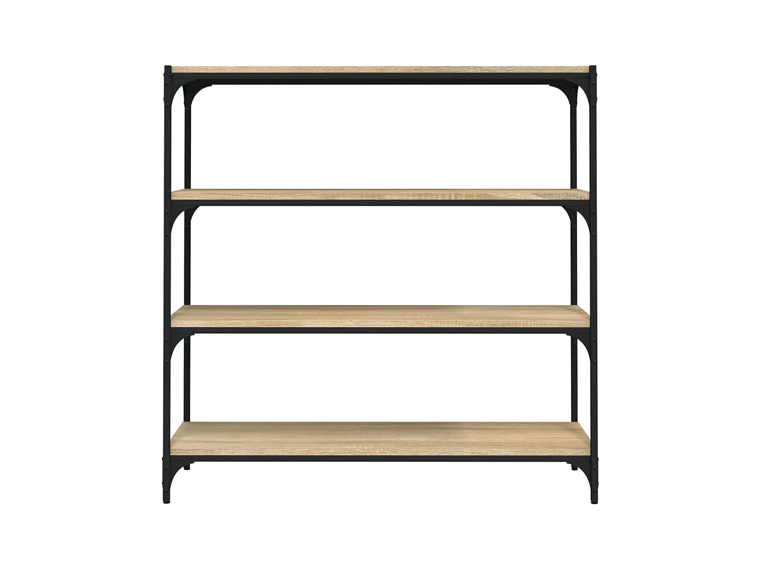 Meuble TV Chêne sonoma 100x33x100 cm Bois d'ingénierie et acier