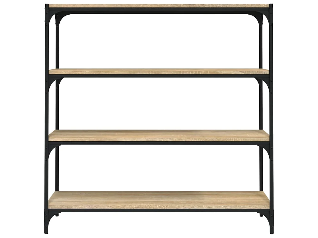 Libreria Rovere Sonoma 100x33x100cm Legno Multistrato e Acciaio