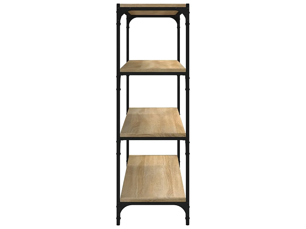 Libreria Rovere Sonoma 100x33x100cm Legno Multistrato e Acciaio
