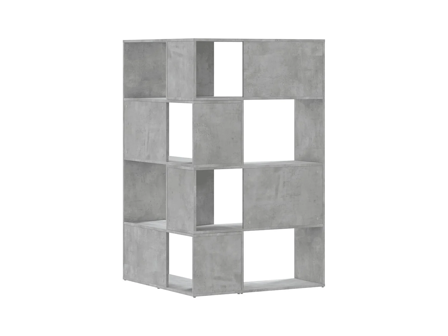 Eck-Bücherregal 4 Böden Betongrau 85x85x140 cm Holzwerkstoff