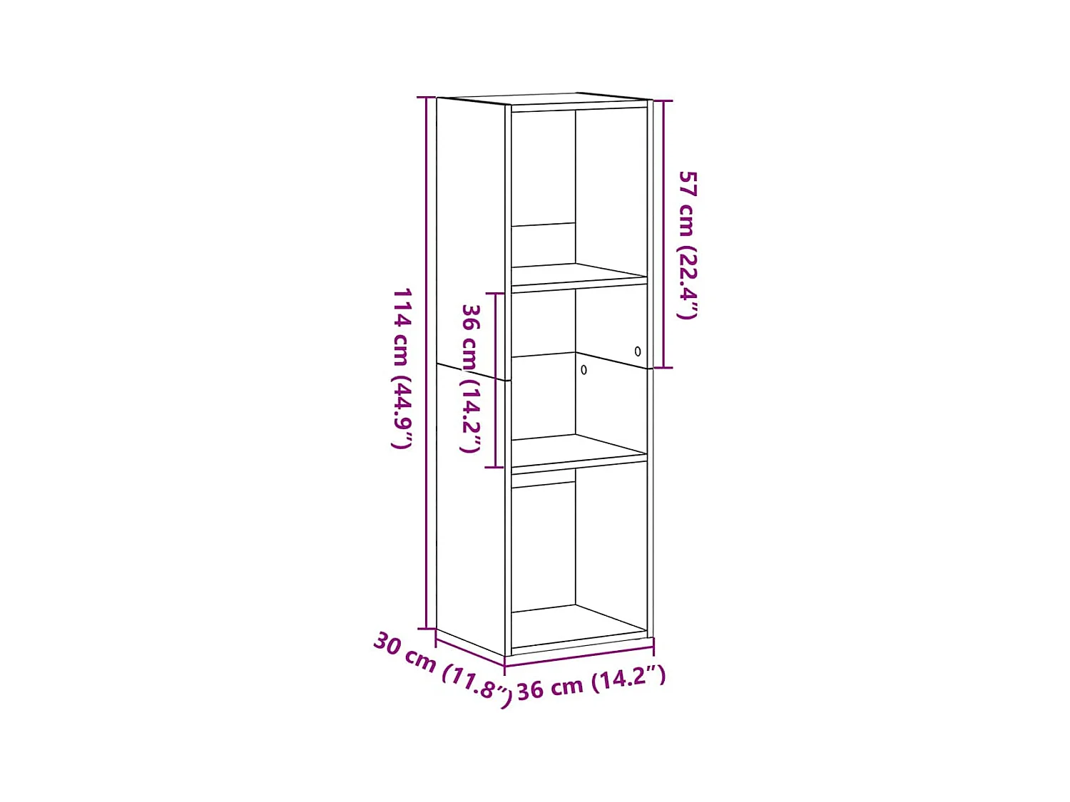 Libreria/Mobile TV Rovere Sonoma 36x30x114 cm Legno Multistrato