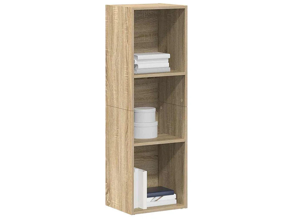 Bibliothèque/Meuble TV chêne sonoma bois d'ingénierie