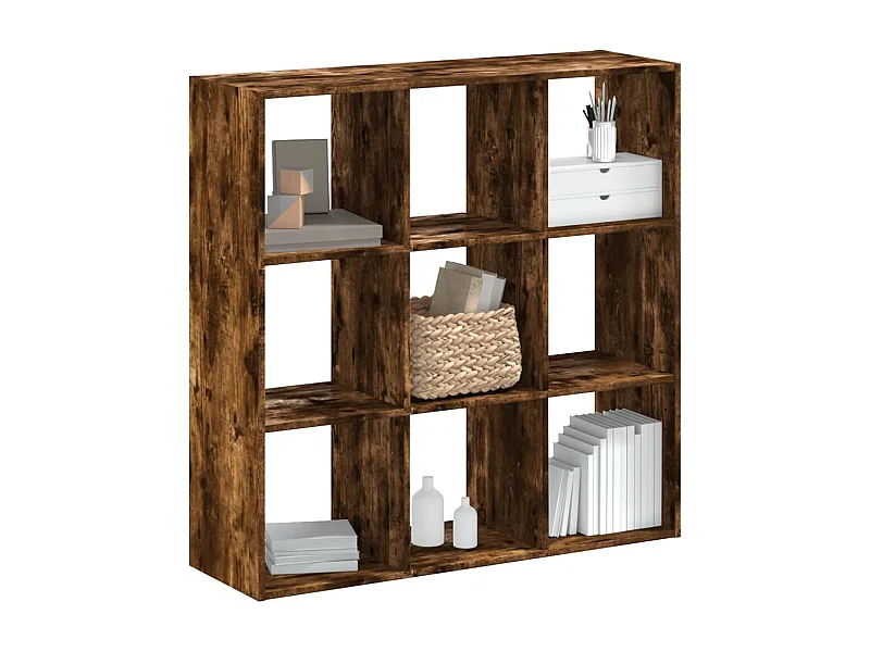 Libreria Rovere Fumo 102x32x102 cm in Legno Multistrato