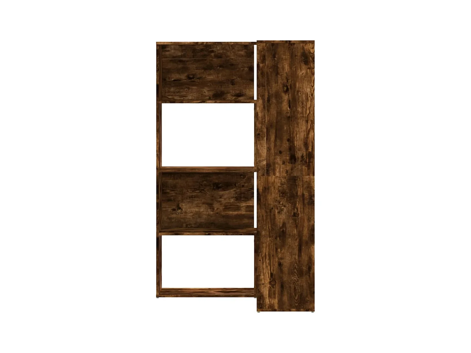 Boekenkast 4-laags hoek 85x85x140 cm bewerkt hout gerookt eiken