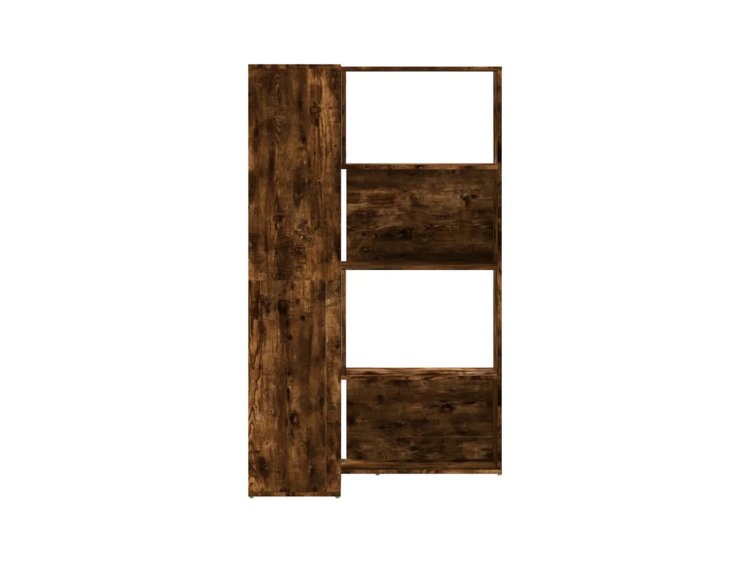 Boekenkast 4-laags hoek 85x85x140 cm bewerkt hout gerookt eiken