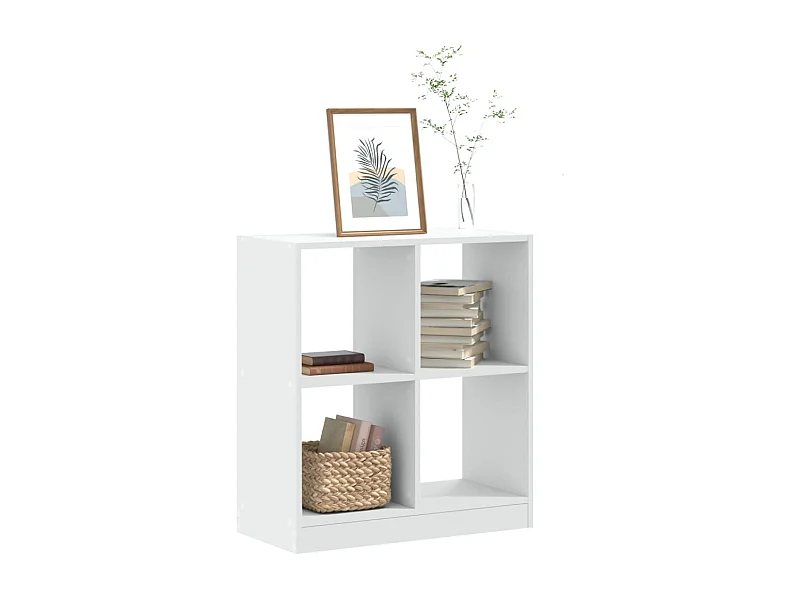 Libreria Bianca 68,5x32x75 cm in Legno Multistrato