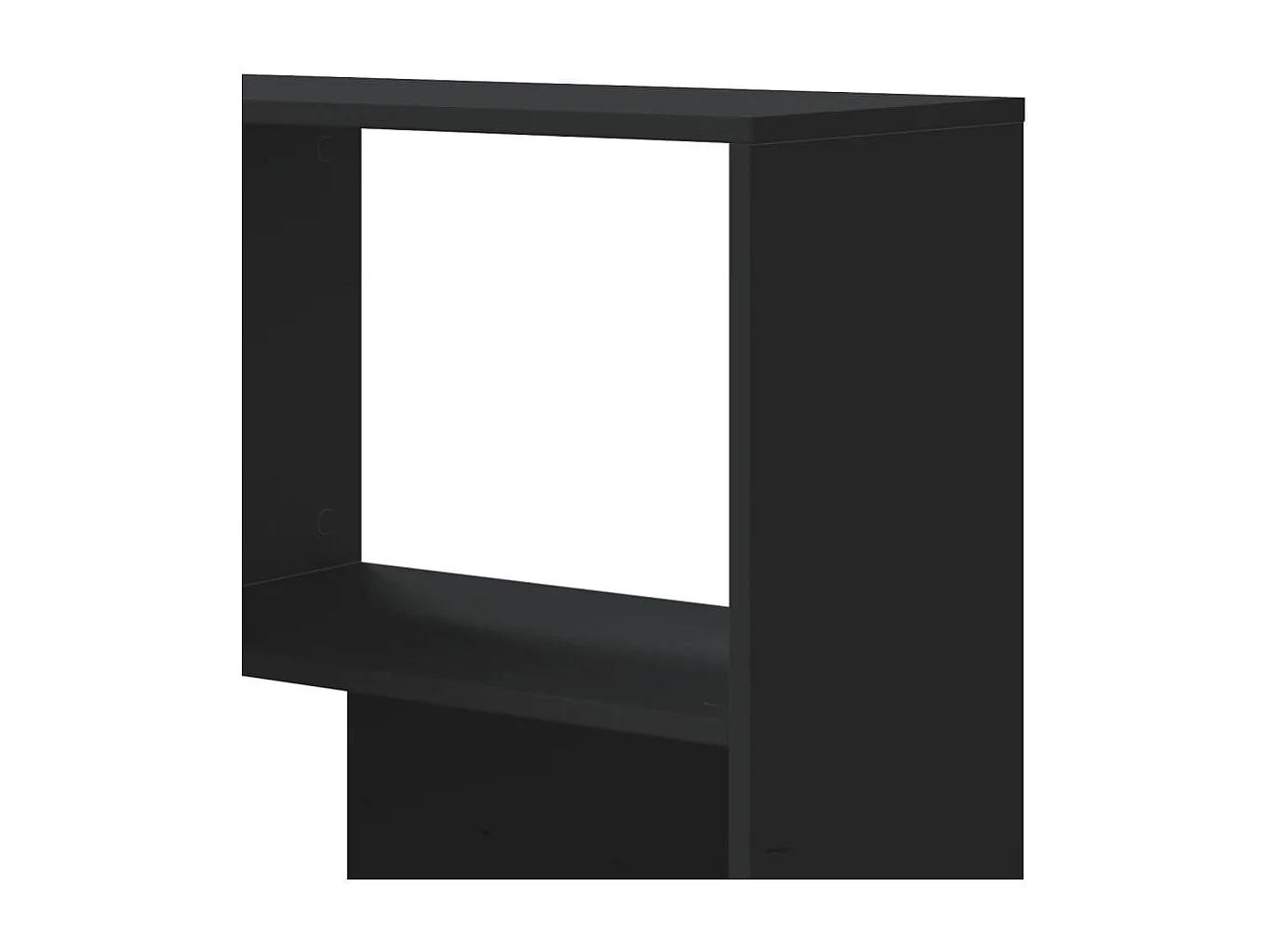 Boekenkast 4-laags hoek 85x85x140 cm bewerkt hout zwart