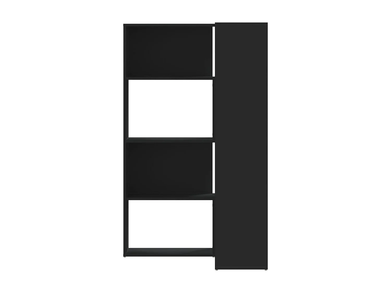 Eck-Bücherregal 4 Etagen Schwarz 85x85x140 cm Holzwerkstoff