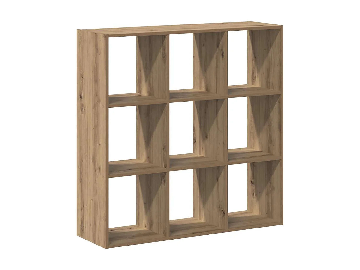 Bibliothèque chêne artisanal 102x32x102 cm bois d'ingénierie