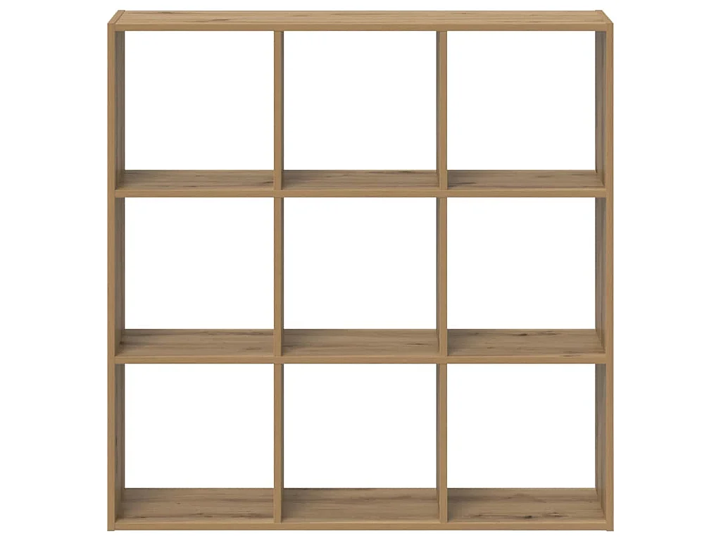 Bibliothèque chêne artisanal 102x32x102 cm bois d'ingénierie