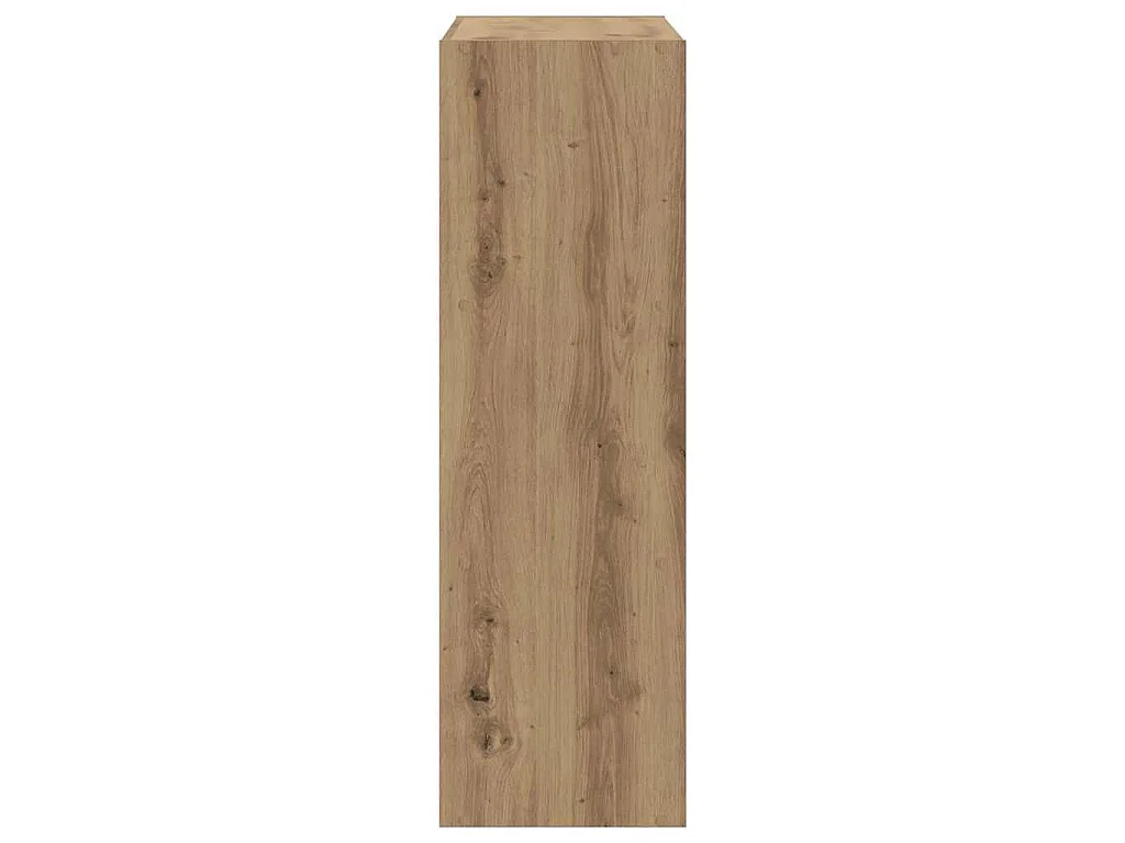 Bibliothèque chêne artisanal 102x32x102 cm bois d'ingénierie