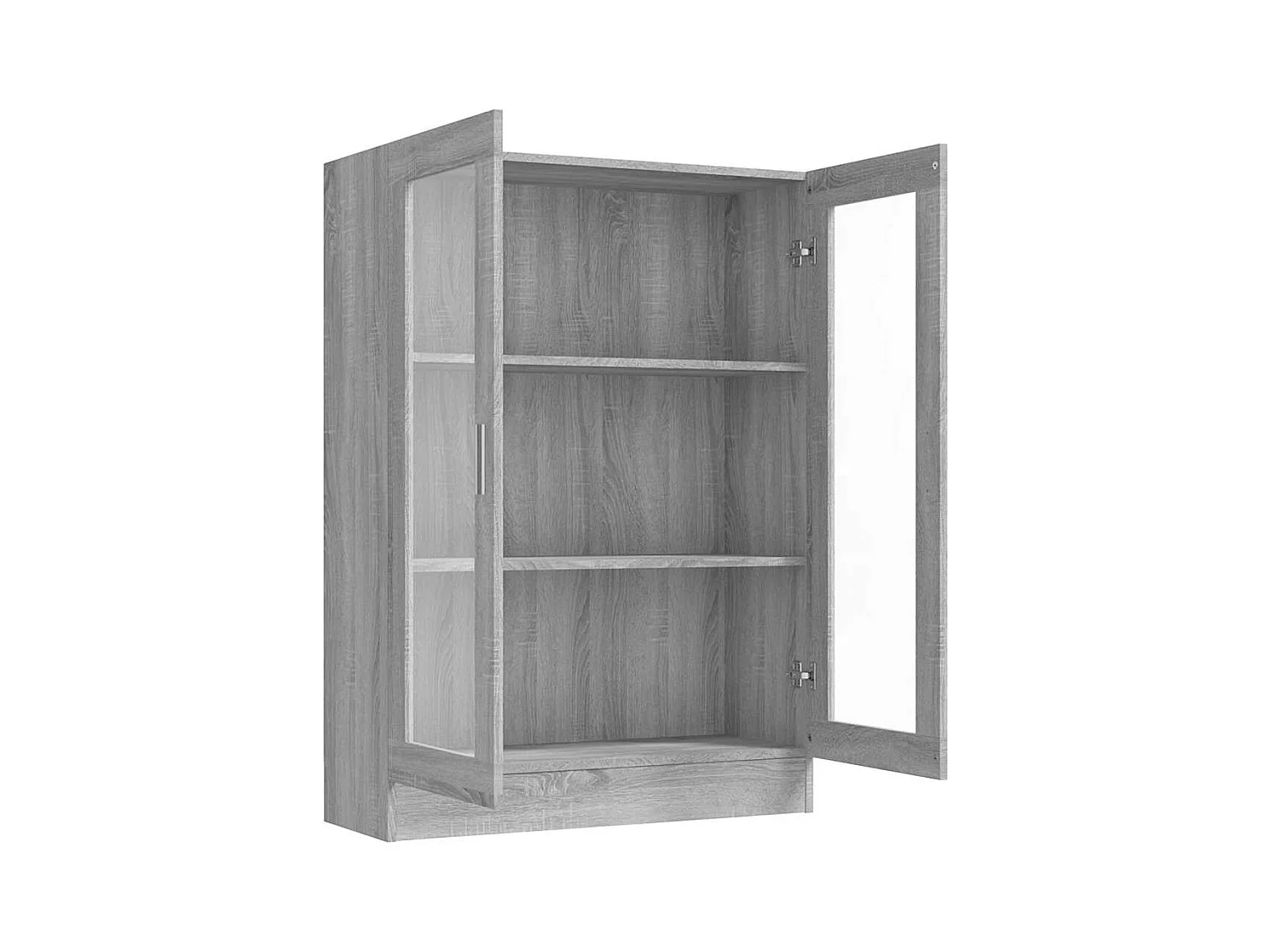 Armoire à vitrine Sonoma gris 82,5x30,5x115cm Bois d'ingénierie