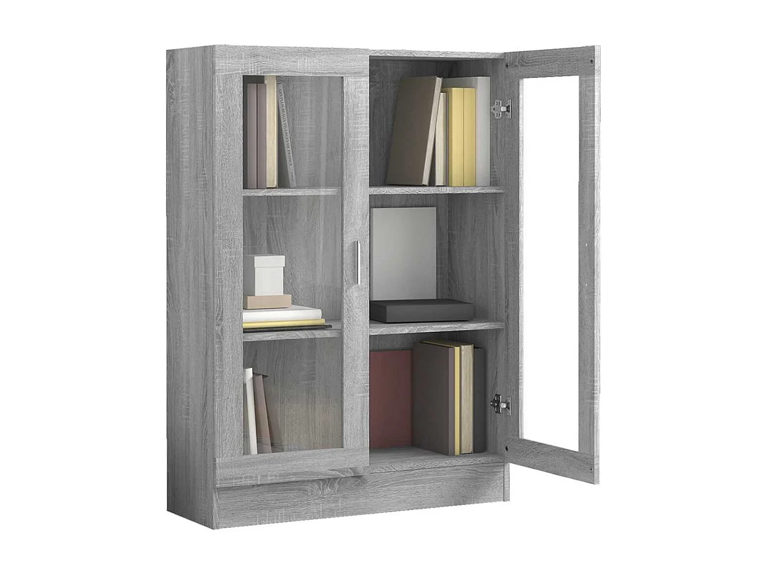 Armoire à vitrine Sonoma gris 82,5x30,5x115cm Bois d'ingénierie