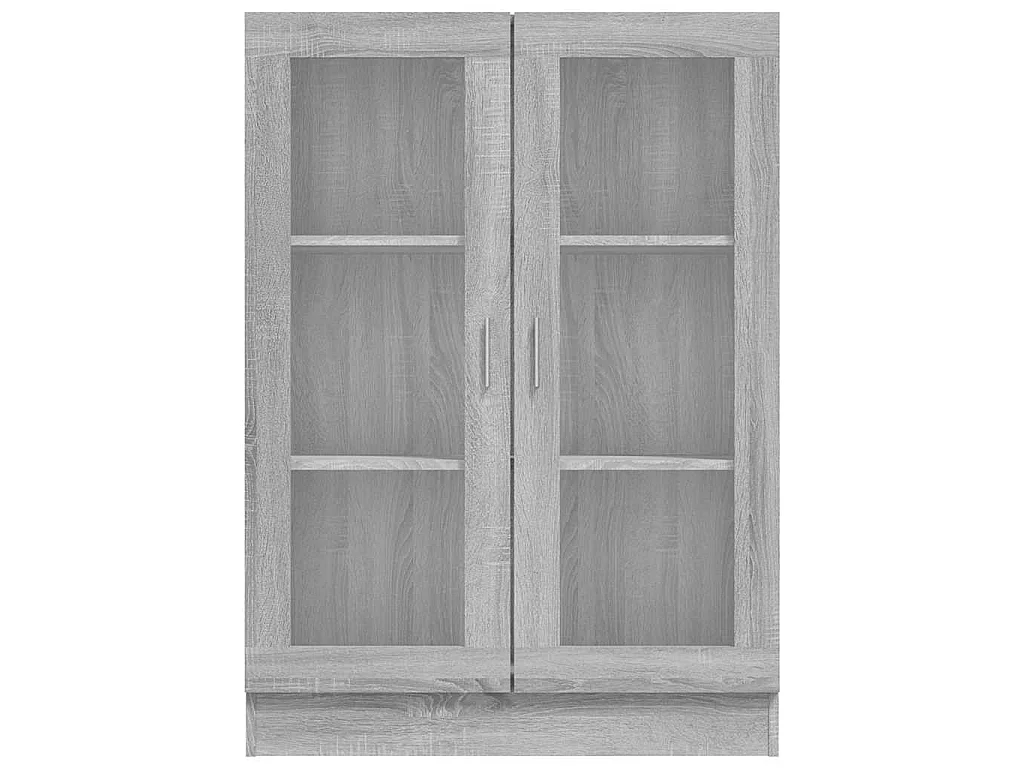 Vitrinekast 82,5x30,5x115 cm bewerkt hout grijs sonoma eiken