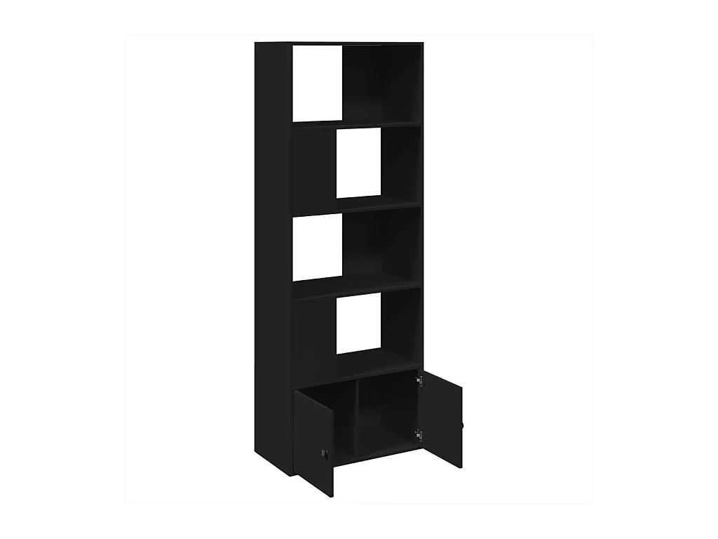 Bibliothèque noir 70x36x189 cm bois d'ingénierie