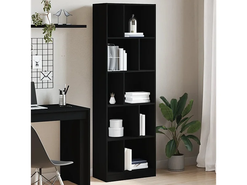 Estante 57x28,5x174 cm derivados de madeira preto